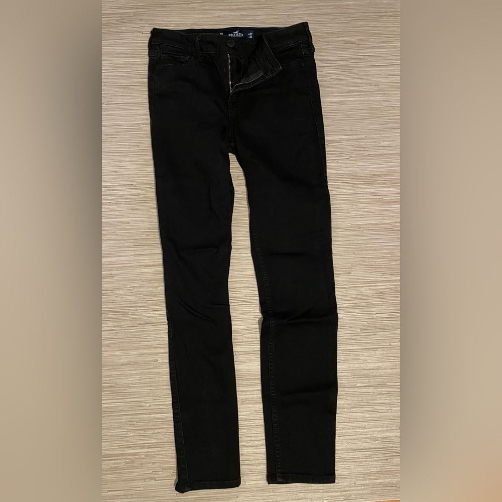 Hollister Black Mid-rise Super-skinny Jeans
